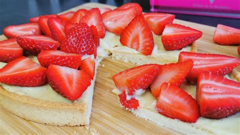 tarte aux fraises 🍓et à la crème pâtissière youtube