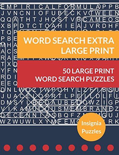 Download Free Word Search Extra Large Print One Puzzle Per Page By