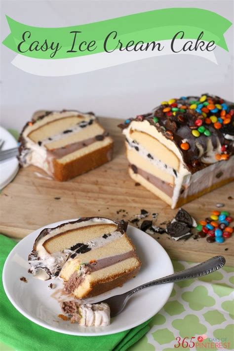 I scream for ice cream! Easy Ice Cream Cake - frozen pound cake and ice cream (and ...