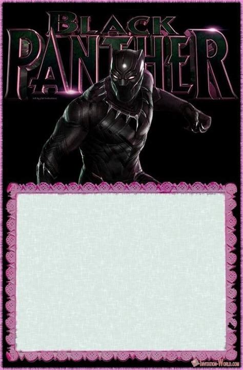 Free Printable Black Panther Invitation Templates Invitation World