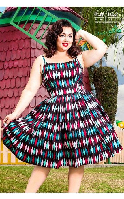 Pinup Girl Clothing Jenny Dress In Turquoise And Black Harlequin Print