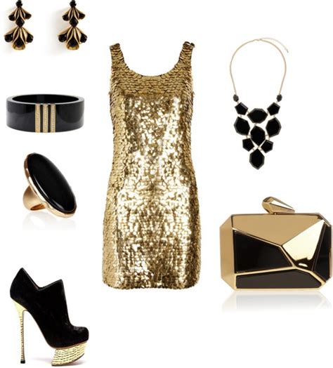 Black And Gold Club Outfit By Gamerbabe91 On Polyvore Club Outfits