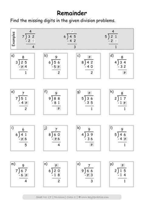 Basic Division Math Worksheet Archives Edumonitor Printable Division