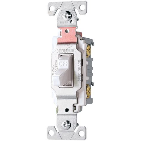 Shop Cooper Wiring Devices 20 Amp White Double Pole Light Switch At