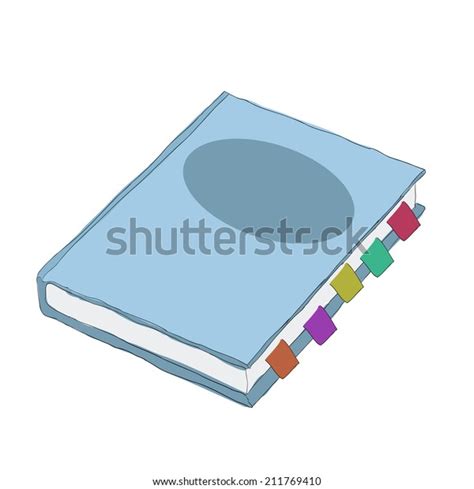 Vector Flat Illustration Closed Blue Book Stock Vector Royalty Free