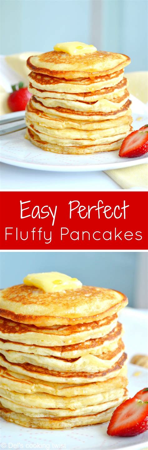 Easy Fluffy American Pancakes Dels Cooking Twist Recipe Recipes