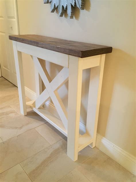 Small Rustic X Hall Table Hall Table Diy Foyer Furniture Furniture