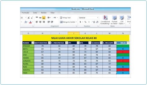 Cara Membuat Warna Di Excel Dengan Rumus Warga Co Id