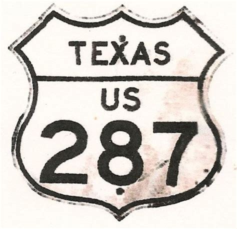 Texas Us Highway 287 Aaroads Shield Gallery