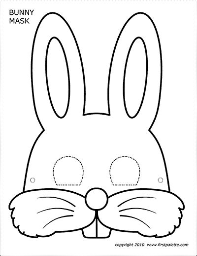 Bunny Masks Free Printable Templates And Coloring Pages Firstpalette