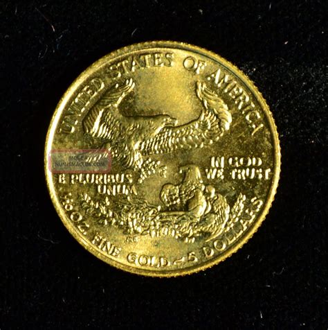 1991 American Eagle 110th Oz Fine Gold 5 Dollars Coin United States