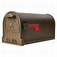 Gibraltar Mailboxes Arlington Large, Steel, Post-Mount Mailbox, Bronze ...