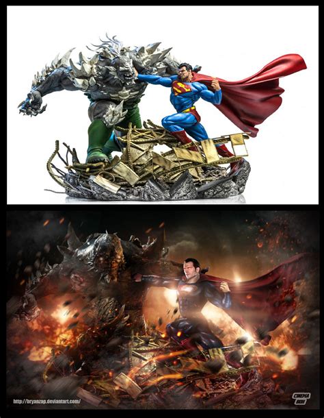 Before And After Superman Vs Doomsday By Bryanzap On Deviantart