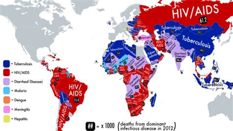 This Map Shows Which Is The Deadliest Infectious Disease Where You Live The World From Prx