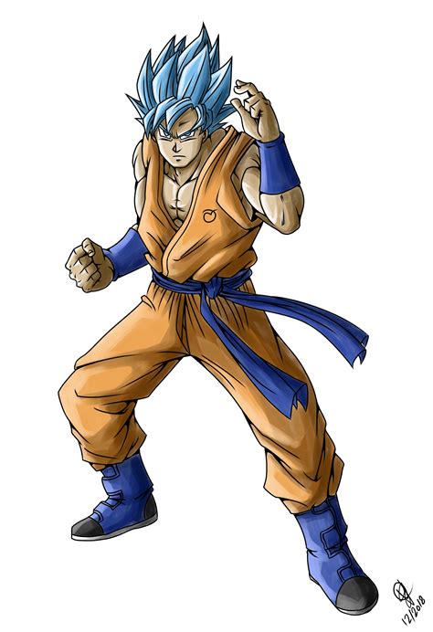 A saiyan is able to achieve this this state through a combination it takes super saiyan 2's power and multiplies it. Super Saiyan Blue Goku Dragon Ball Super : AnimeART
