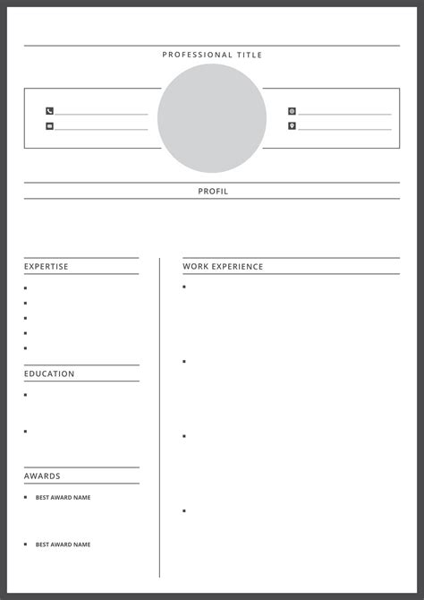 Fill In Blank Resume Template Resume Design Template Creative Resume