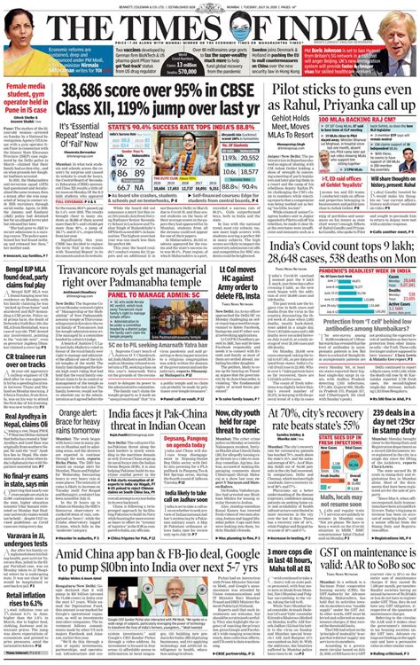 The Times of India Mumbai-July 14, 2020 Newspaper