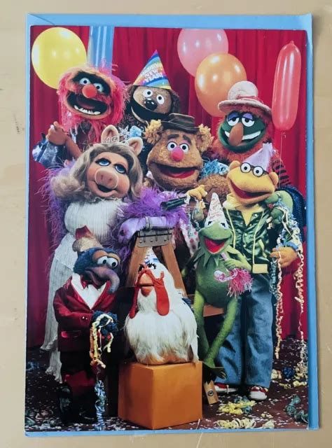 Vtg Muppets Miss Piggy Kermit The Frog New Years Card Hallmark Jim