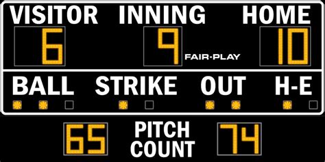Ba 7100pc 2 Baseball Scoreboard Fair Play Scoreboards