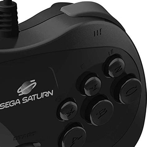 Retro Bit Official Sega Saturn Usb Controller Pad Usb Port Black
