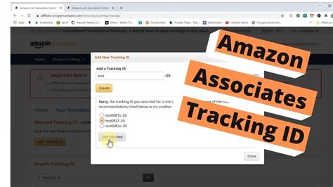 How To Create A Tracking Id In Your Amazon Associates Account 2021