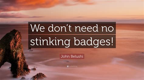 John Belushi Quote “we Dont Need No Stinking Badges”