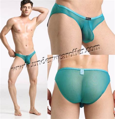 Sexy Mens Sheer Mini Briefs Bulge Pouch Underwear See Through Mesh