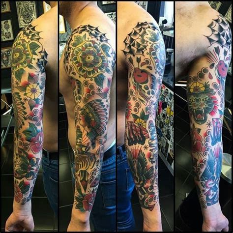 If you want to try a sleeve tattoo inspired by japanese art then dragon is the best option for it because the size and shape of the dragon perfectly suit sleeves. Top 60 Traditional Tattoo Sleeve Designs 2020 Update