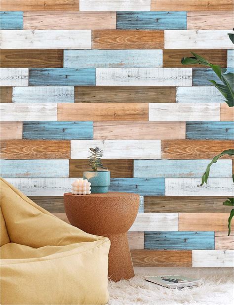 Haokhome 92057 Peel And Stick Wood Removable Wallpaper 177x 98ft