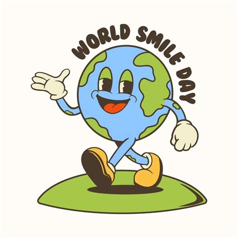 Premium Vector Hand Drawn Flat World Smile Day Illustration Earth