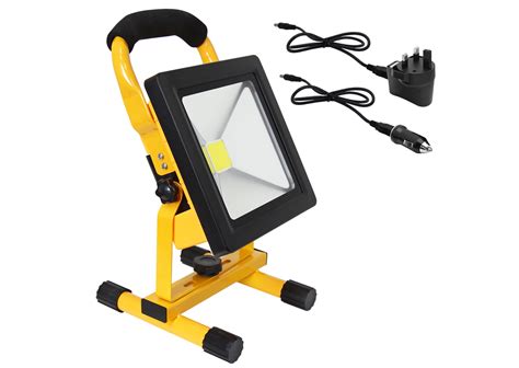 20w Portable Led Work Light Torch Cordless Rechargeable Ip65 Slimline