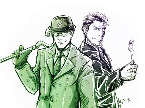 Riddler And Two Face By Meinarch On Deviantart