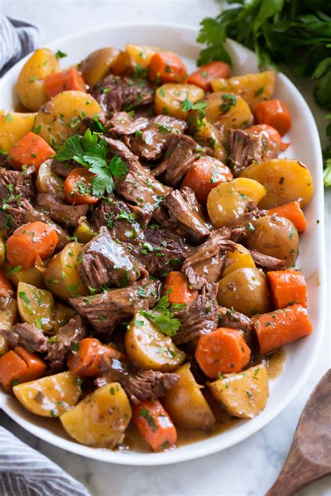 I noticed we haven't been having beef very often so onto the meal agenda it went. Roast Beef With Potatoes And Carrots Calories / Classic Pot Roast Oven Ip Crockpot Directions ...