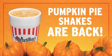 Pumpkin Pie Shakes Are Back News News Portillo S