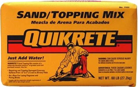 Quikrete 1103 60 Sandtopping Mix 60 Lb Durable And Versatile For Commercial Projects