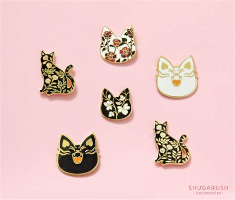 Cute Cat Pins By Shugarush Accessories Enamelpin Catenamelpin
