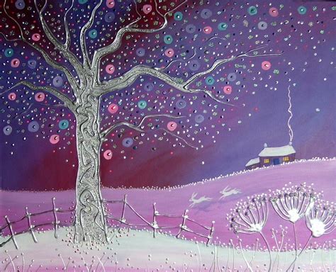 Enchanted Winter Painting By Angela Livingstone Fine Art America