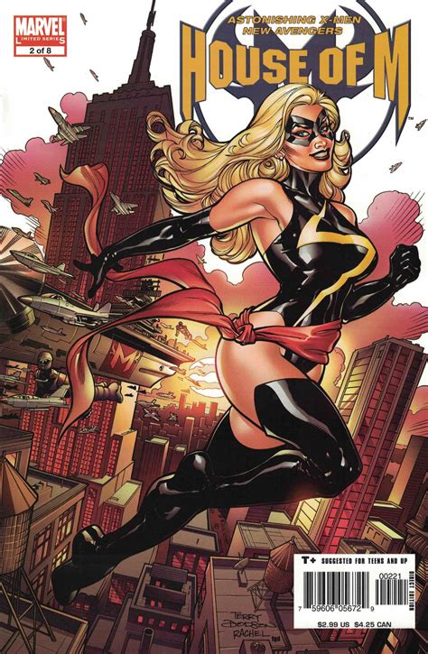 I am an earthling and an avenger. House of M #2 Dodson Variant Captain Carol Danvers Ms ...