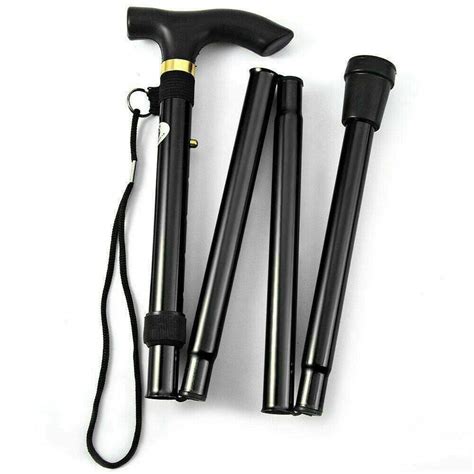 Buy Kav Walking Stick Easy Adjustable Height Folding Extendable