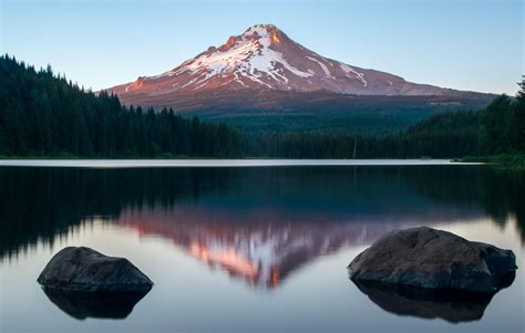 1280x720 Resolution Reflection Photography Of Mountain Trillium Lake