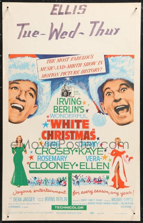 1b1749 White Christmas Wc R1961 Bing Crosby Danny