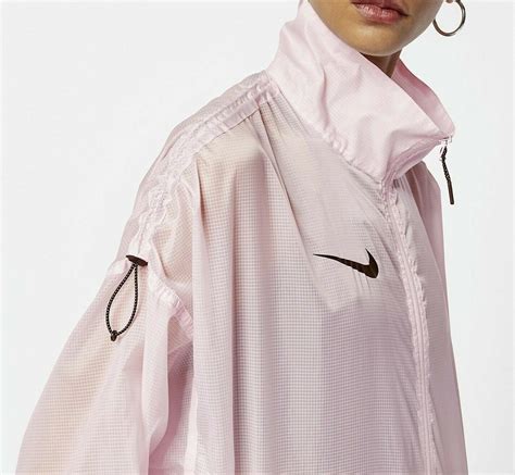 Nike Sportswear Womens Long Rain Jacket Windbreaker Pink