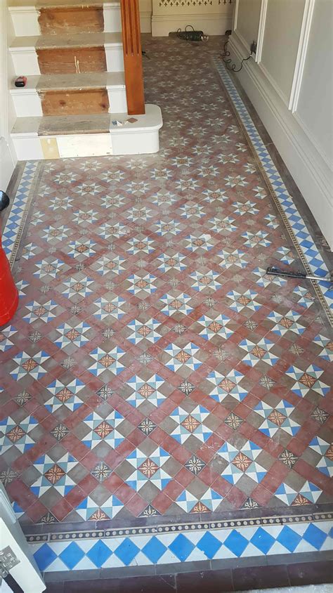 Restoring Victorian Hallway Tiles In Doncaster South Yorkshire Tile