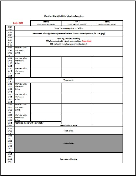 6 Free Staff Schedule Templates Using Ms Excel And Ms Word