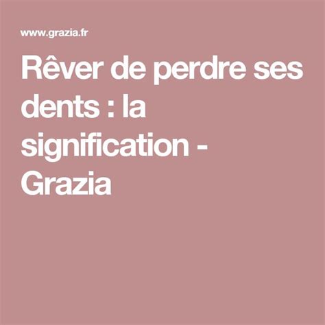 C'est un rêve que je fais quand je suis très fatigué. Rêver de perdre ses dents : la signification ...