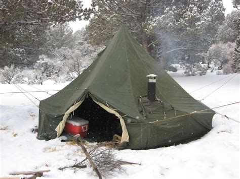 This Is A M1950 Army Tent With A Wood Stove Hook Up From What Ive