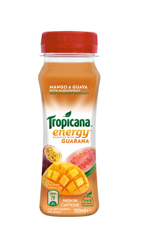 Tropicana Energy Mango & Guava | Tropicana, Energy drinks, Guava