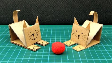 How To Make Cardboard Animal 66 Diy Cat And Horse From Paper Youtube