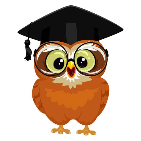 Owl Wearing Graduation Cap Stock Vector Illustration Of Learn 77973109