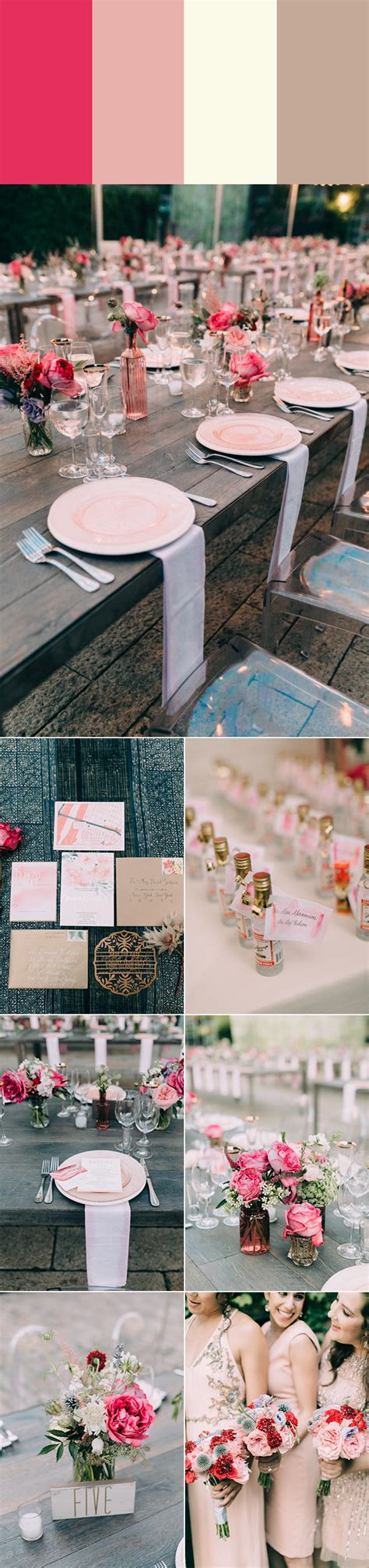 7 Swoon Worthy Pink Wedding Color Palettes Junebug Weddings